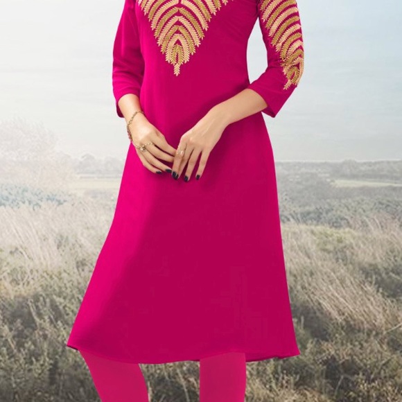 Akira Dark Pink Kurti /kurta - Picture 2 of 7